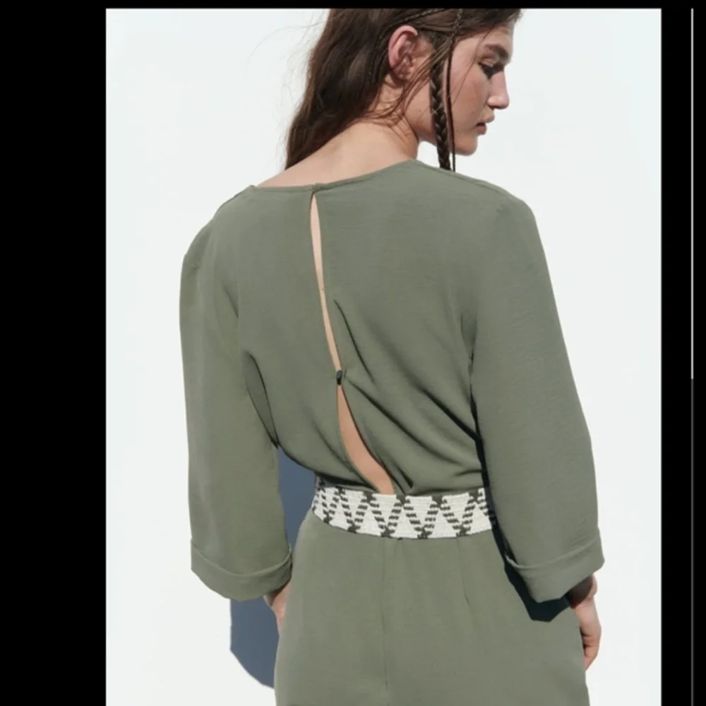 💚 Zara Long Belted Jumpsuit – Size M NWT